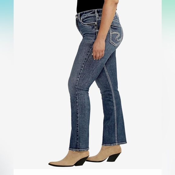 SILVER JEANS Women’s SUKI Stretch Bootcut Mid Rise Denim Jeans Plus Size 20w Nwt - Picture 5 of 7